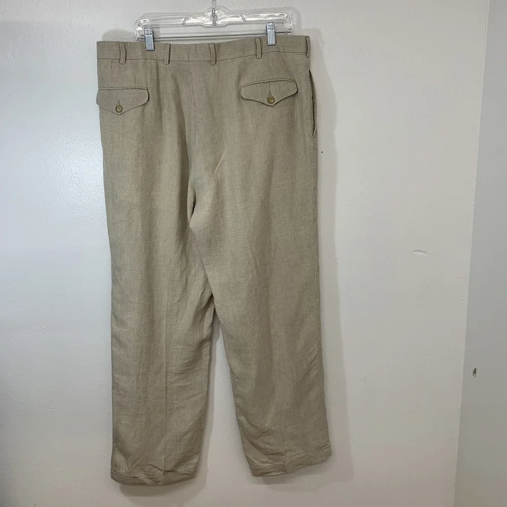 Vintage Hertling Mens‎ Pants Trousers Size 40 Straight Leg Cuff Flat Front USA